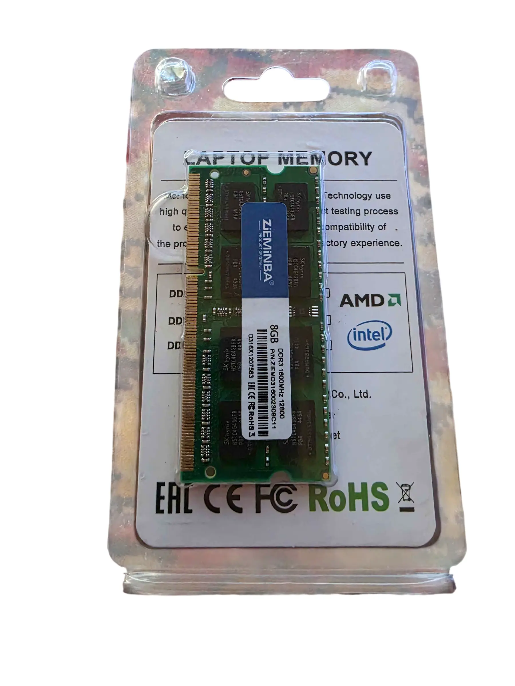 Pamięć RAM ZIEMINBA 8GB DDR3 1600MHz CL11 SO-DIMM (Model: ZIEMD316002308C11)